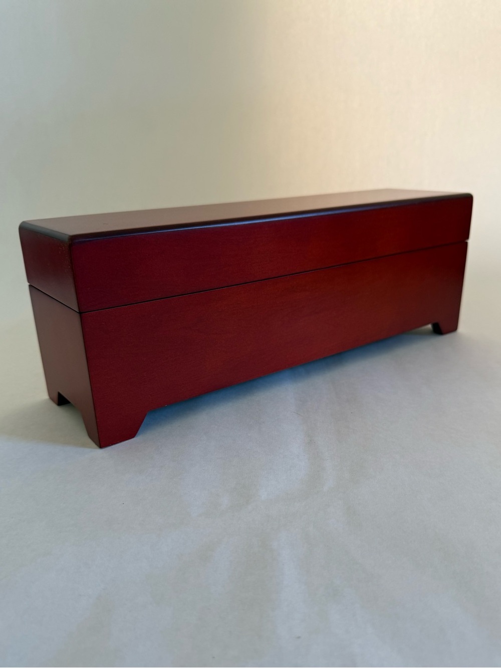 Wooden Decorative Storage Box in Deep Red